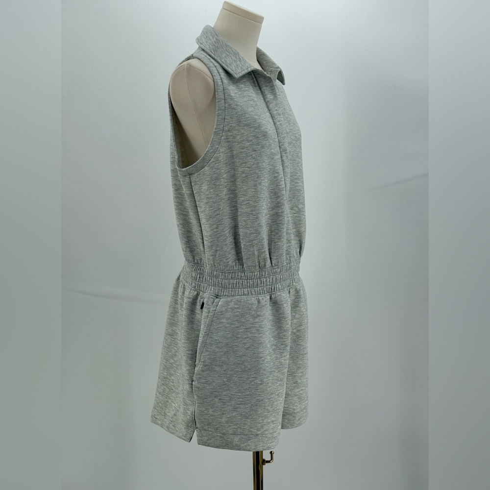 NWT Abercrombie & Fitch YPB Neo Knit Sporty Gray Sleeveless Athleisure Romper - Picture 8 of 16